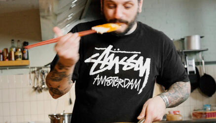 Stüssy Baked An advertising project that became an experimental psychedelic fine-dining pop-up restaurant. Not a look book, but a cook book. Haute cuisine Amsterdam style, using every street-legal drug you can imagine. From marijuana to magic truffles to more esoteric